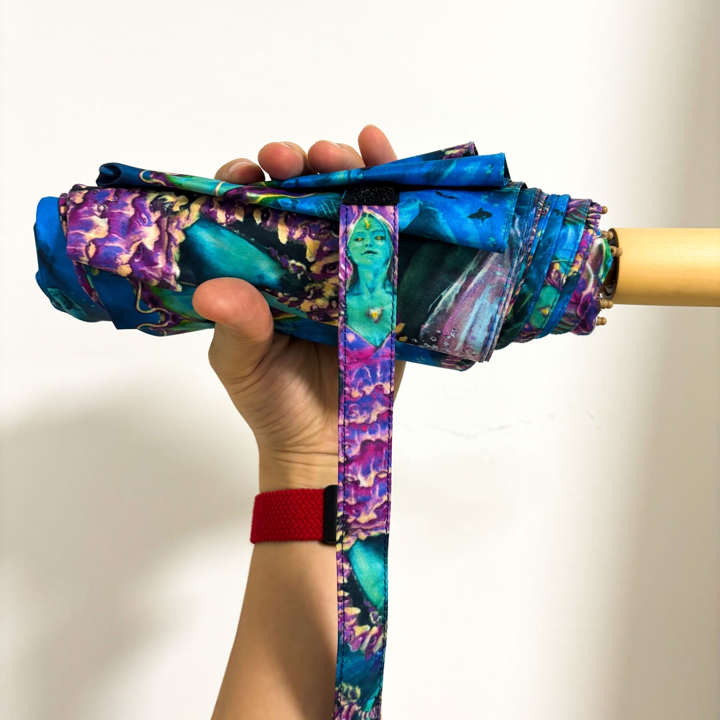 Jelly Shroom Goddess - Compactable Umbrella