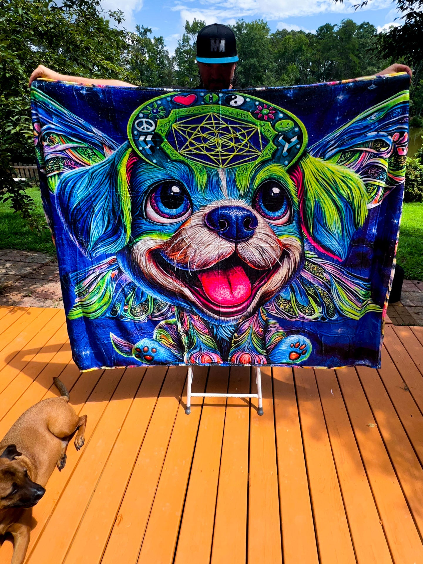 Space Pupperfly/Space Sloth- Queen Blanket