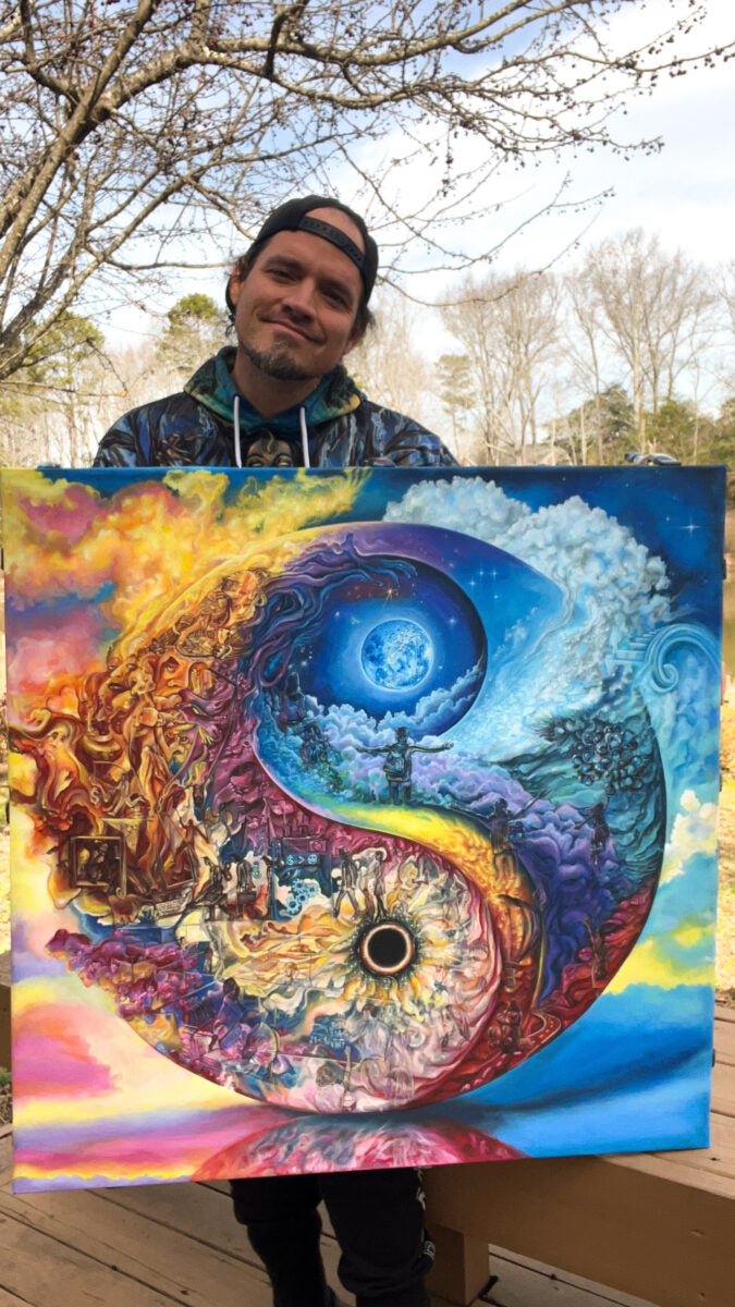 Dicotomía celestial - Pintura original