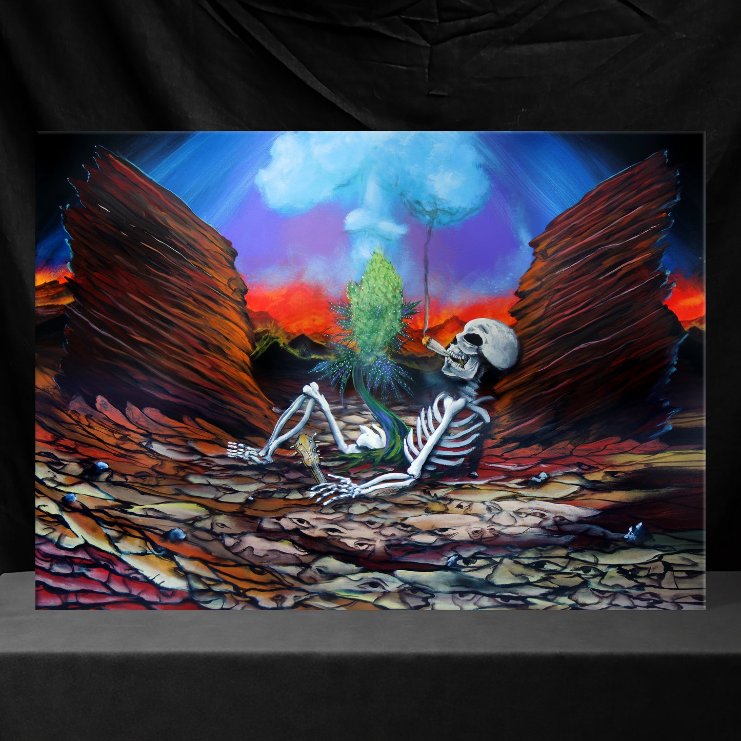 Más cerca de las rocas - Pintura original