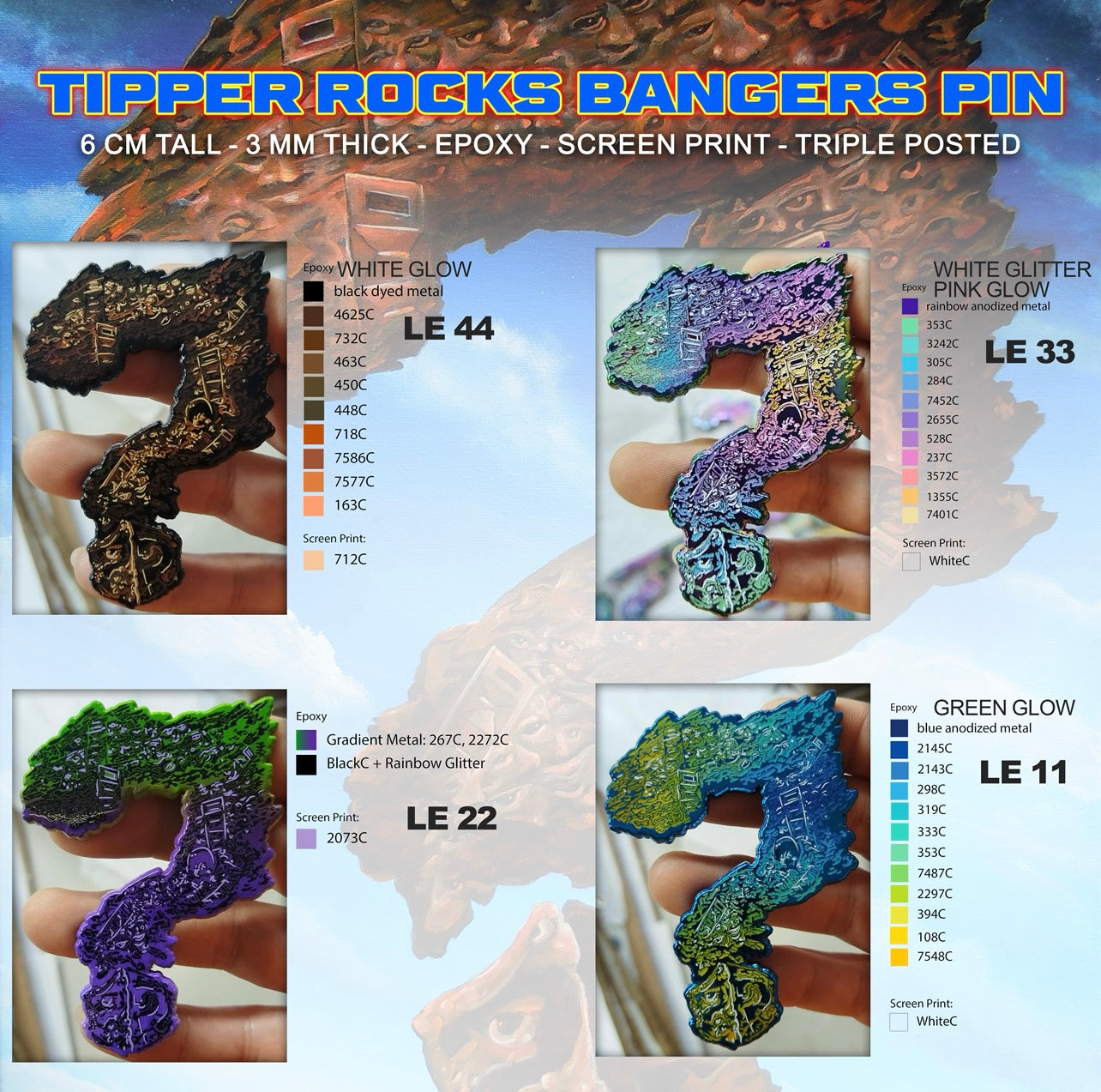 Tipper Rocks Bangers - Pins