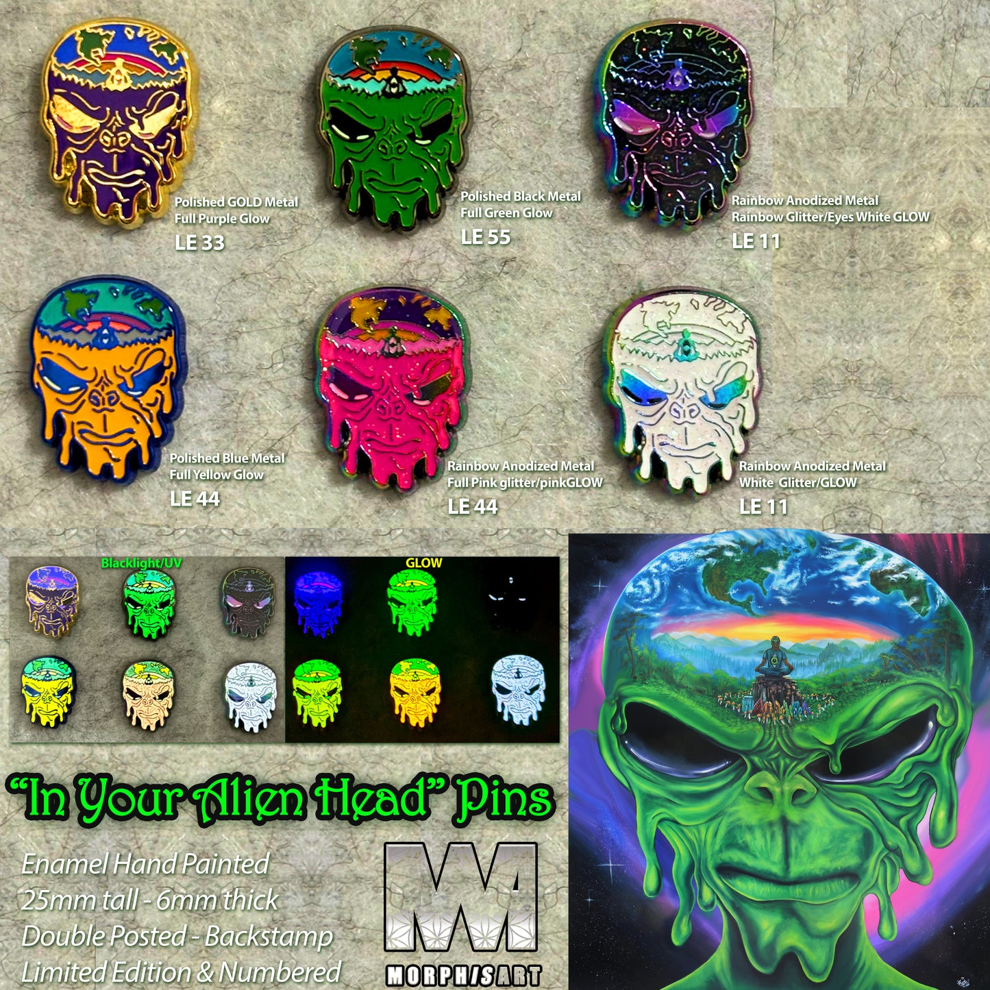 In Your Alien Head - Pins