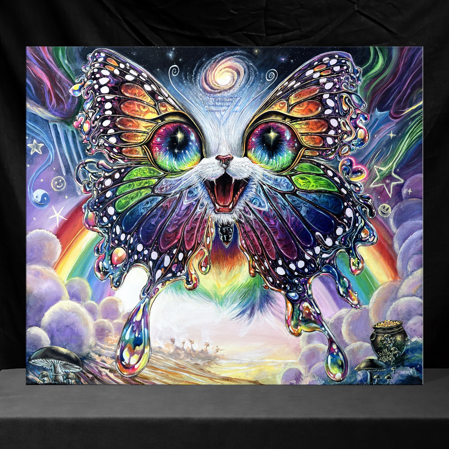 Rainbow Kitten Surprise - Original Painting