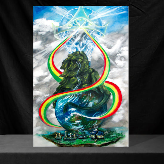 Rainbows of Red, Gold, and Green - Original Painting