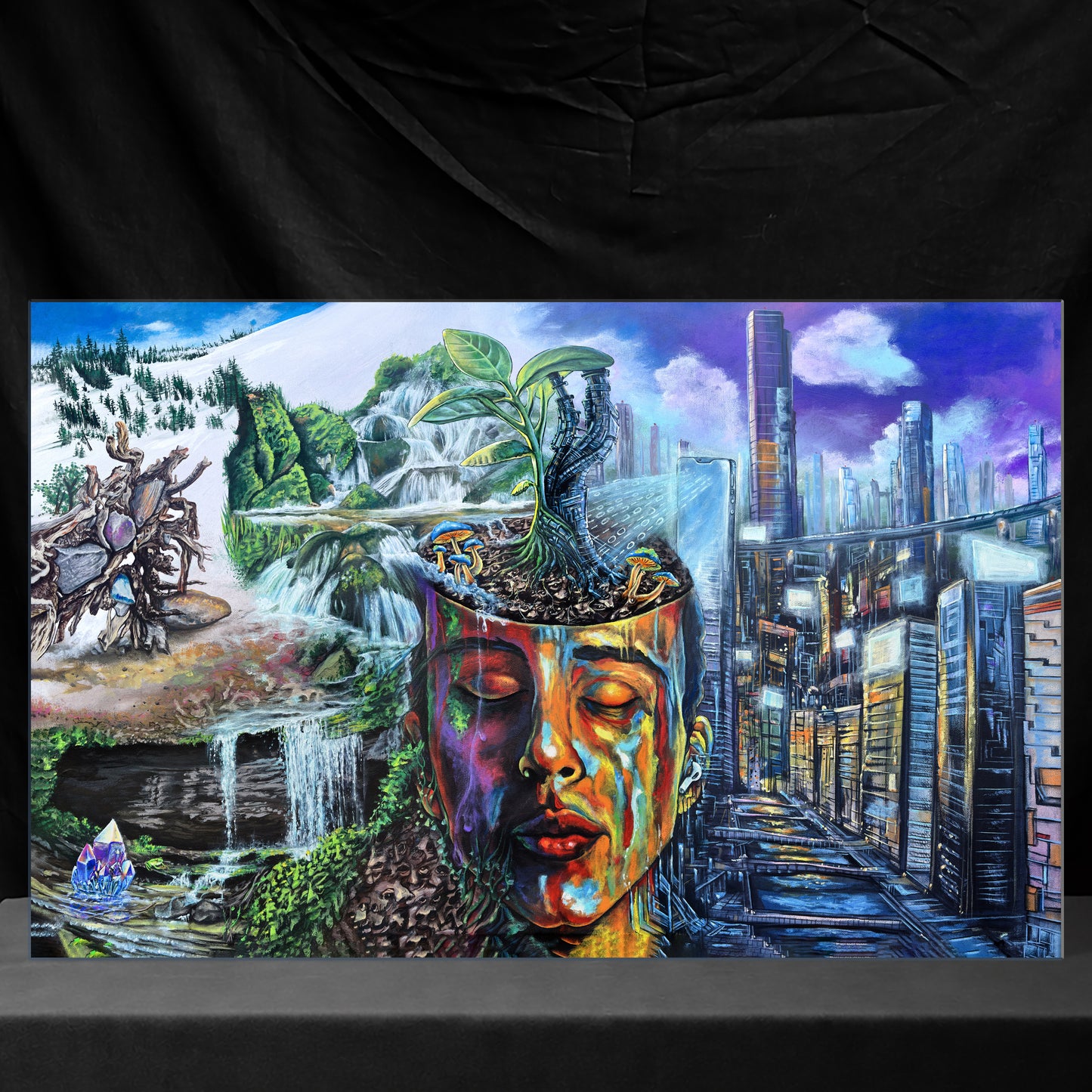 Regando tu mente - Pintura original