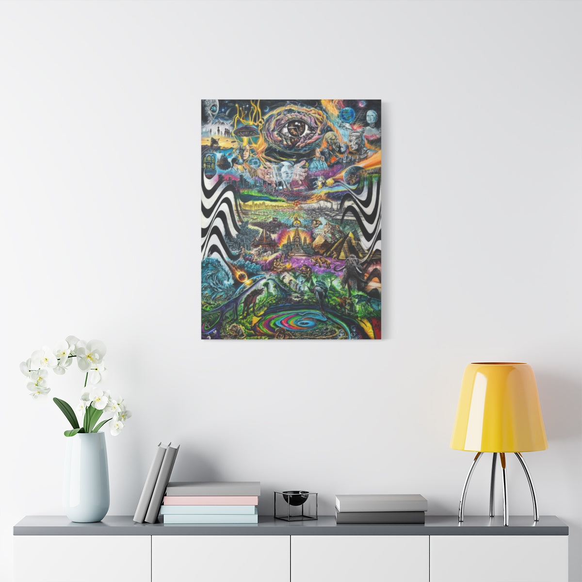 EVOL: Earth's Vast Origin of Life 24" x 32" (Vertical) / 1.25" wall view