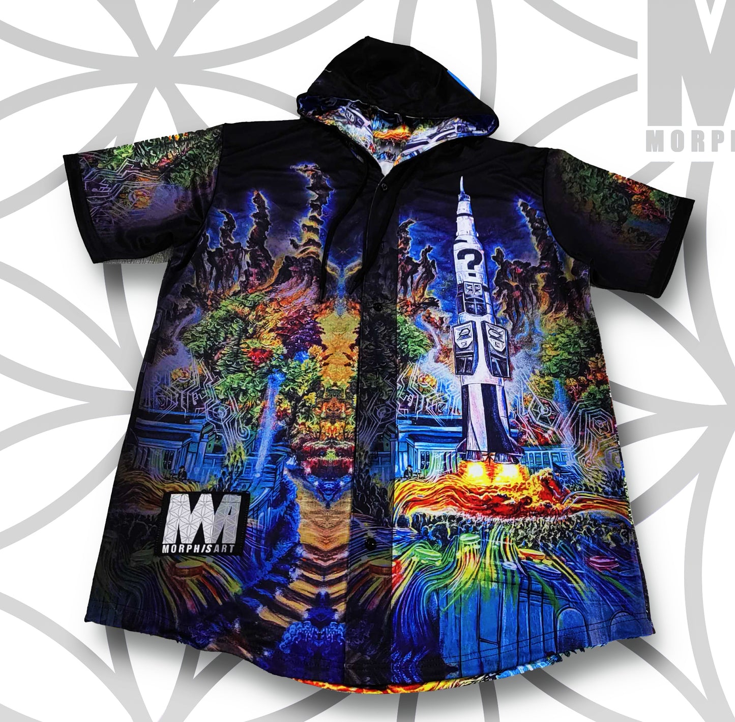 Orion Blast Off - Button-Up Hooded Jersey