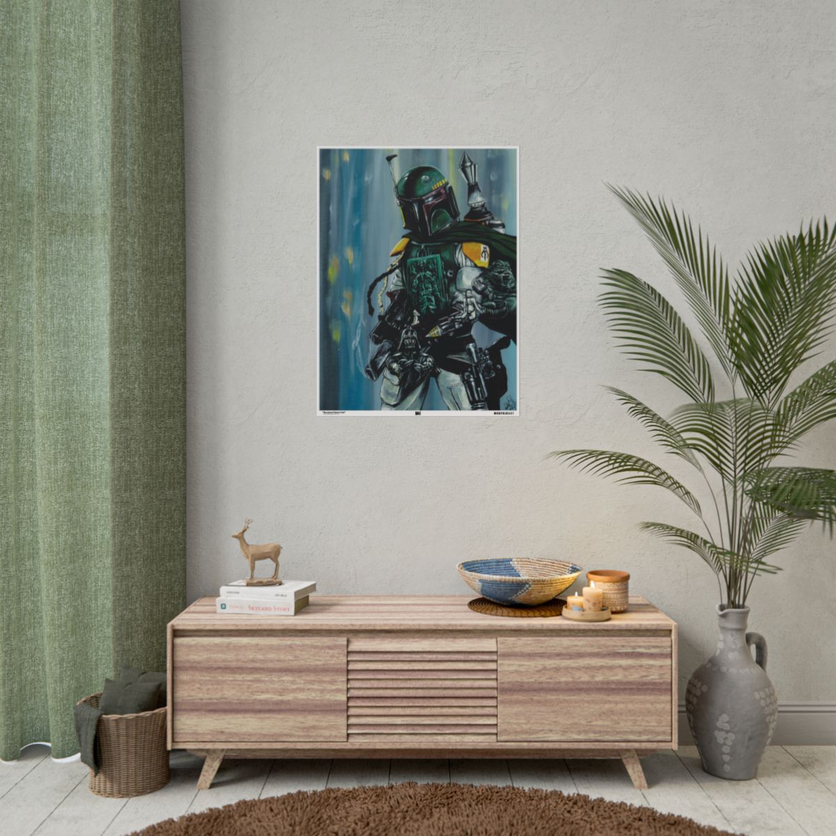 Morphed Boba Fett 24" x 32" (Vertical) / Matte wall view