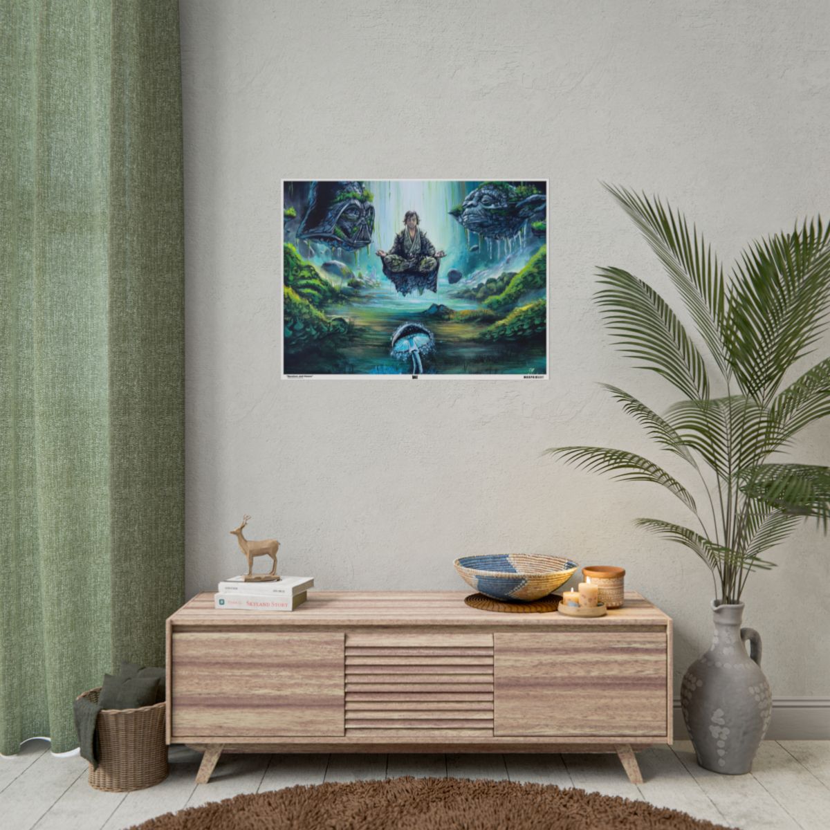 Mycelium Jedi Visions 32" x 24" (Horizontal) / Matte wall view