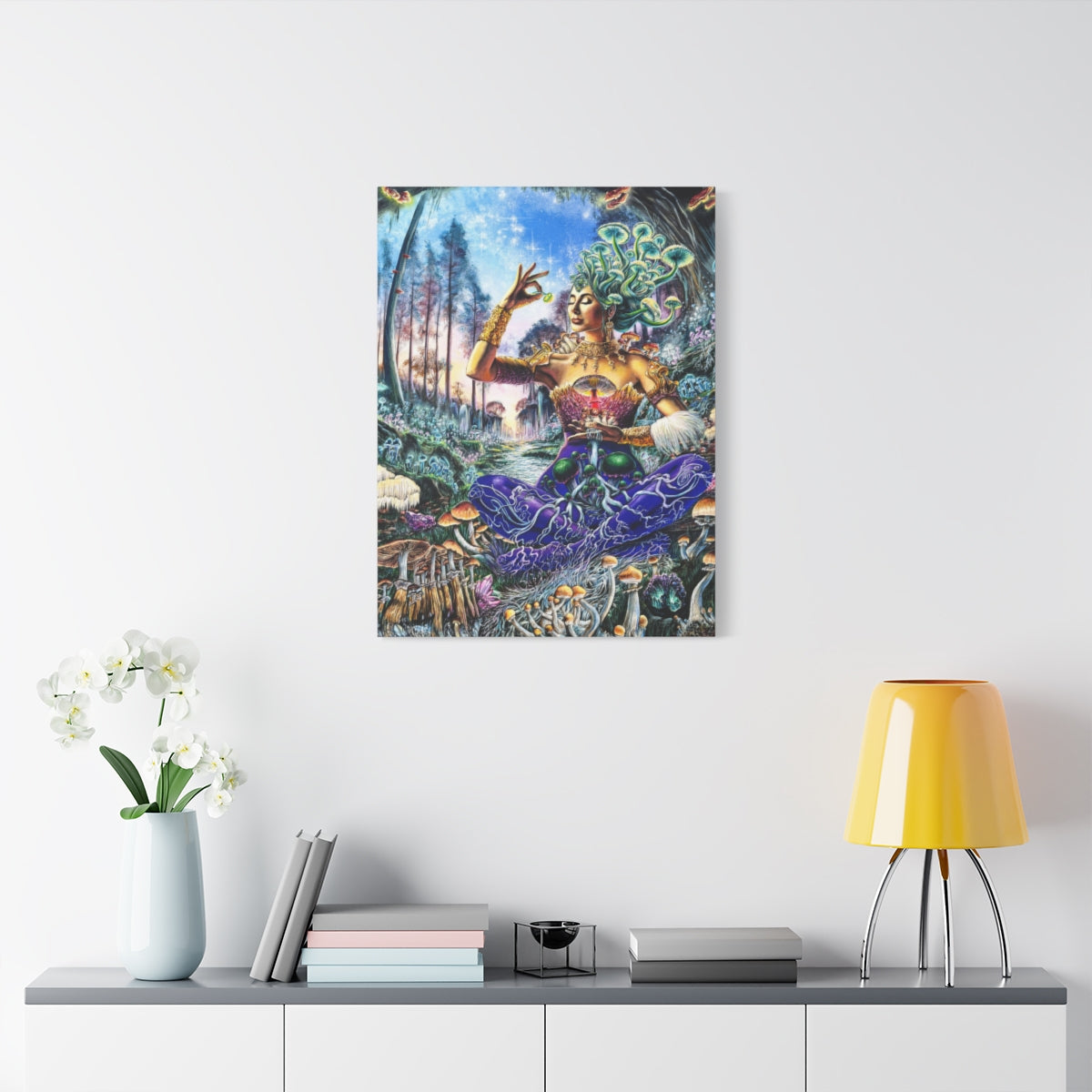 Mycelium Mistress 24" x 32" (Vertical) / 1.25" wall view