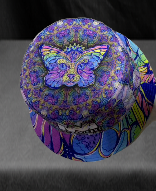 Bucket Hat - Owl Forest/Pastel Space Catterfly
