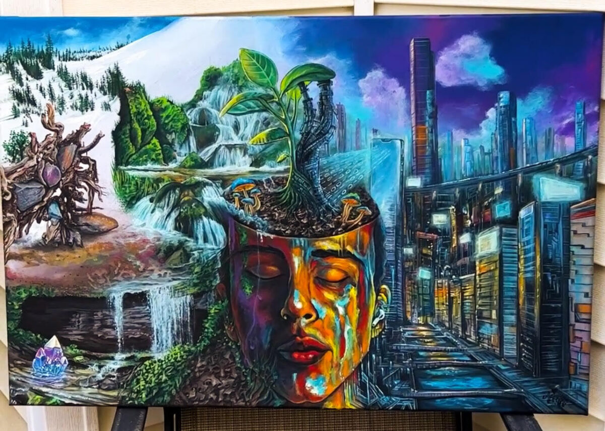 Watering Your Mind - Original Painting