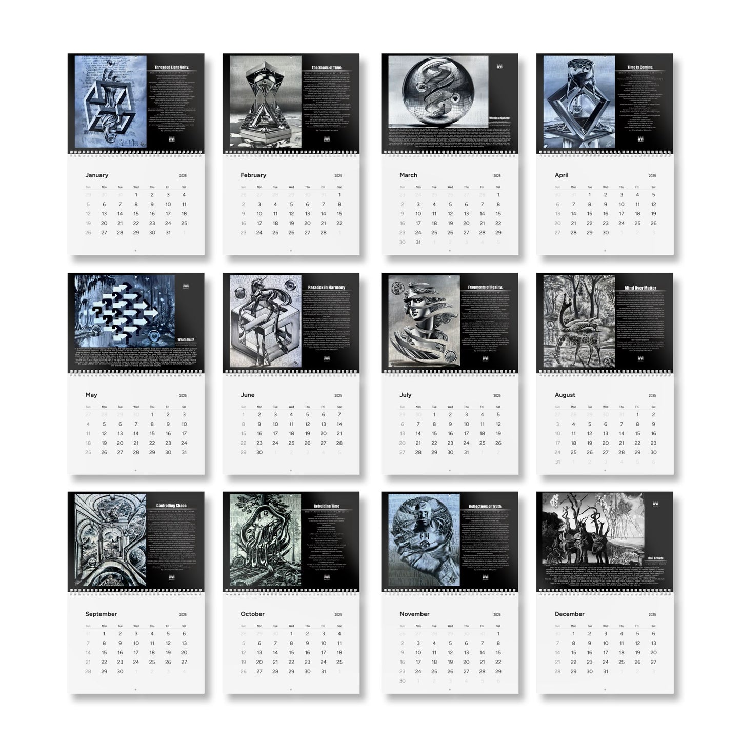 Timeless Dimensions Wall Calendar (2025)