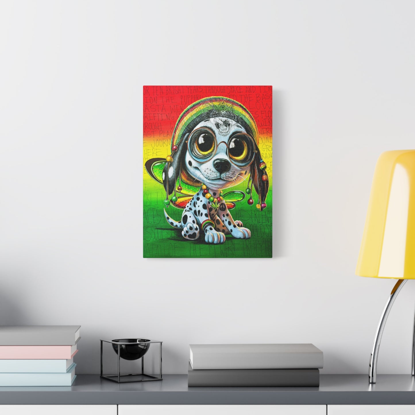 Zion the Rasta PuppyFly - Canvas Print