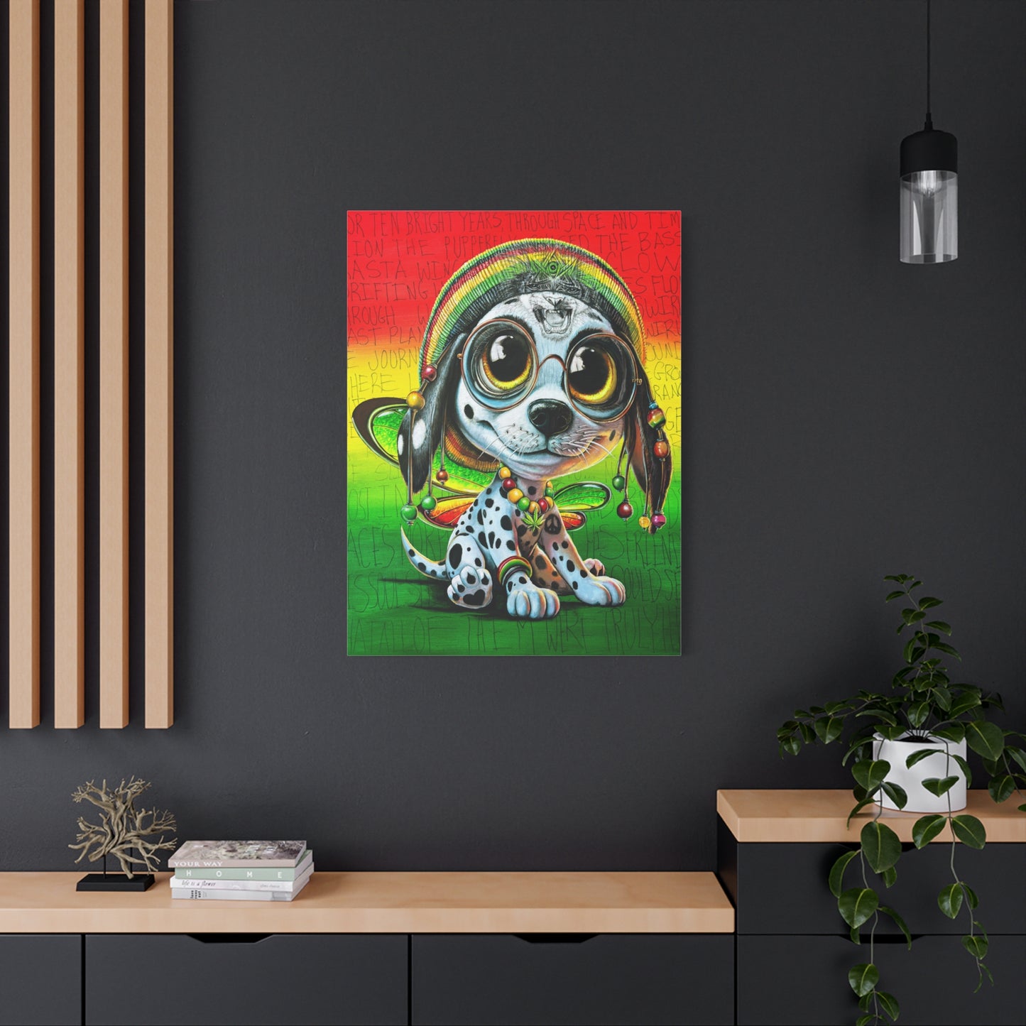 Zion the Rasta PuppyFly - Canvas Print