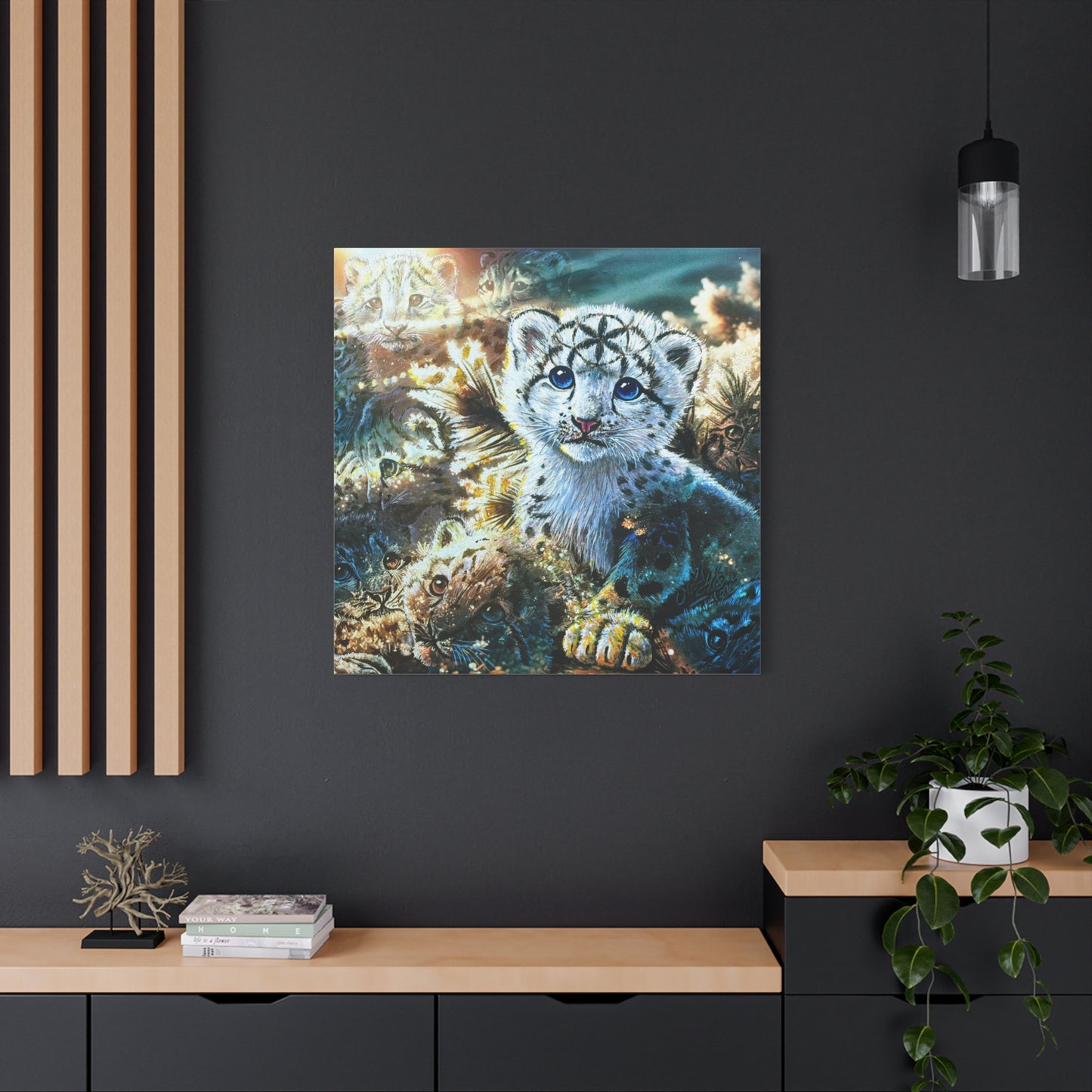 Snow Leopard Sunrise - Canvas Print