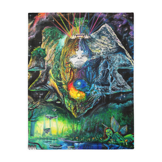 Mystical Nature Velveteen Blanket - Two-Sided Cozy Comfort