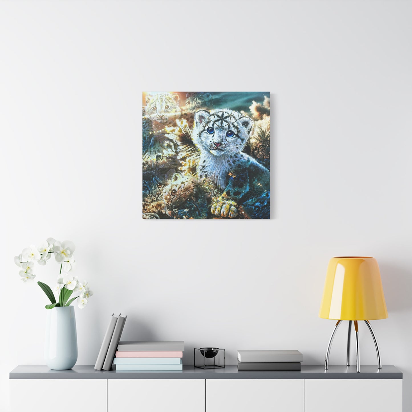 Snow Leopard Sunrise - Canvas Print