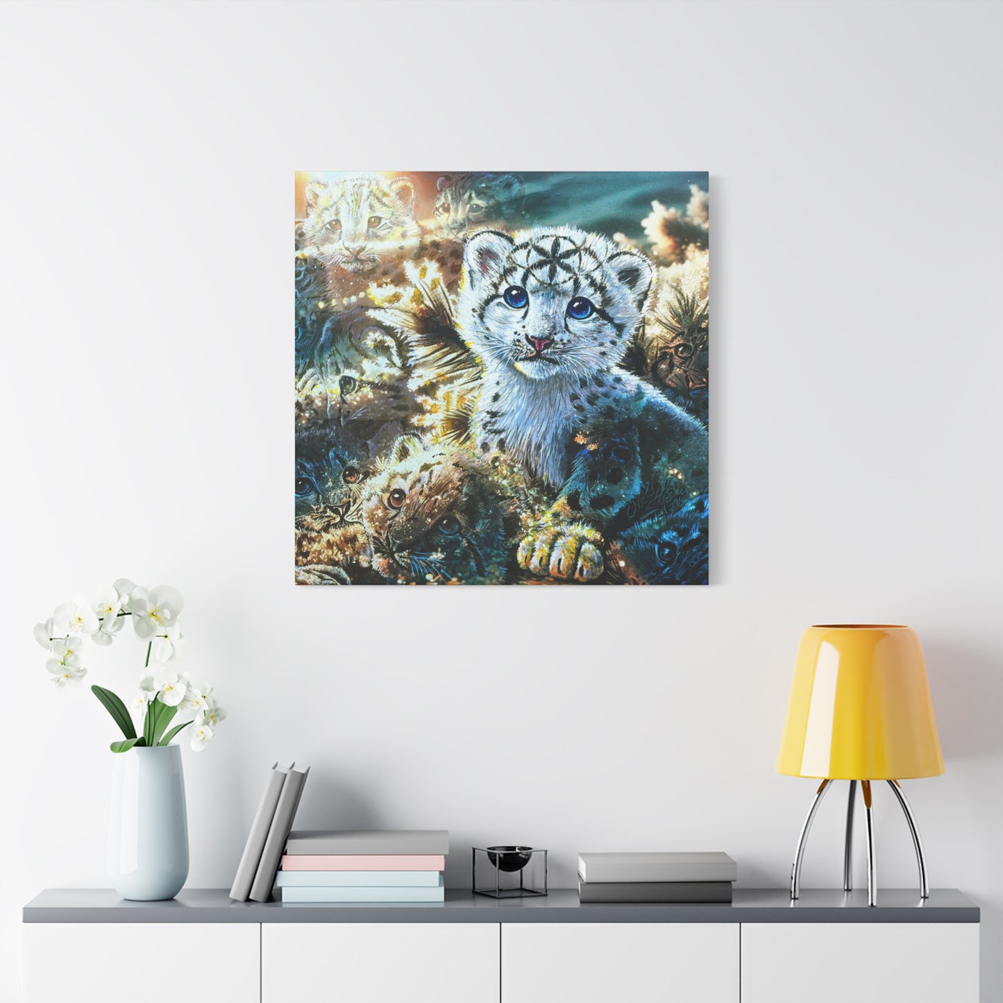 Snow Leopard Sunrise - Canvas Print