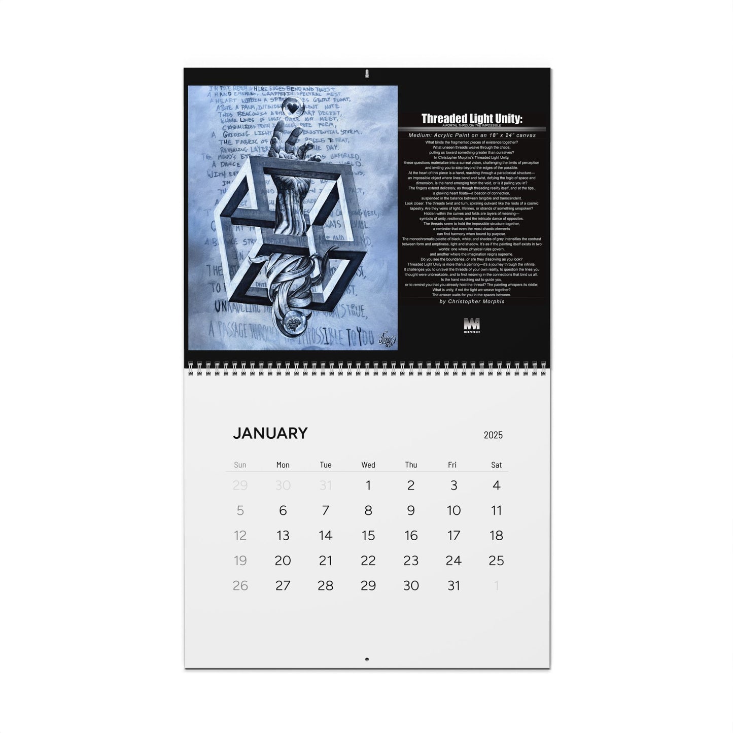 Timeless Dimensions 2025 Wall Calendar