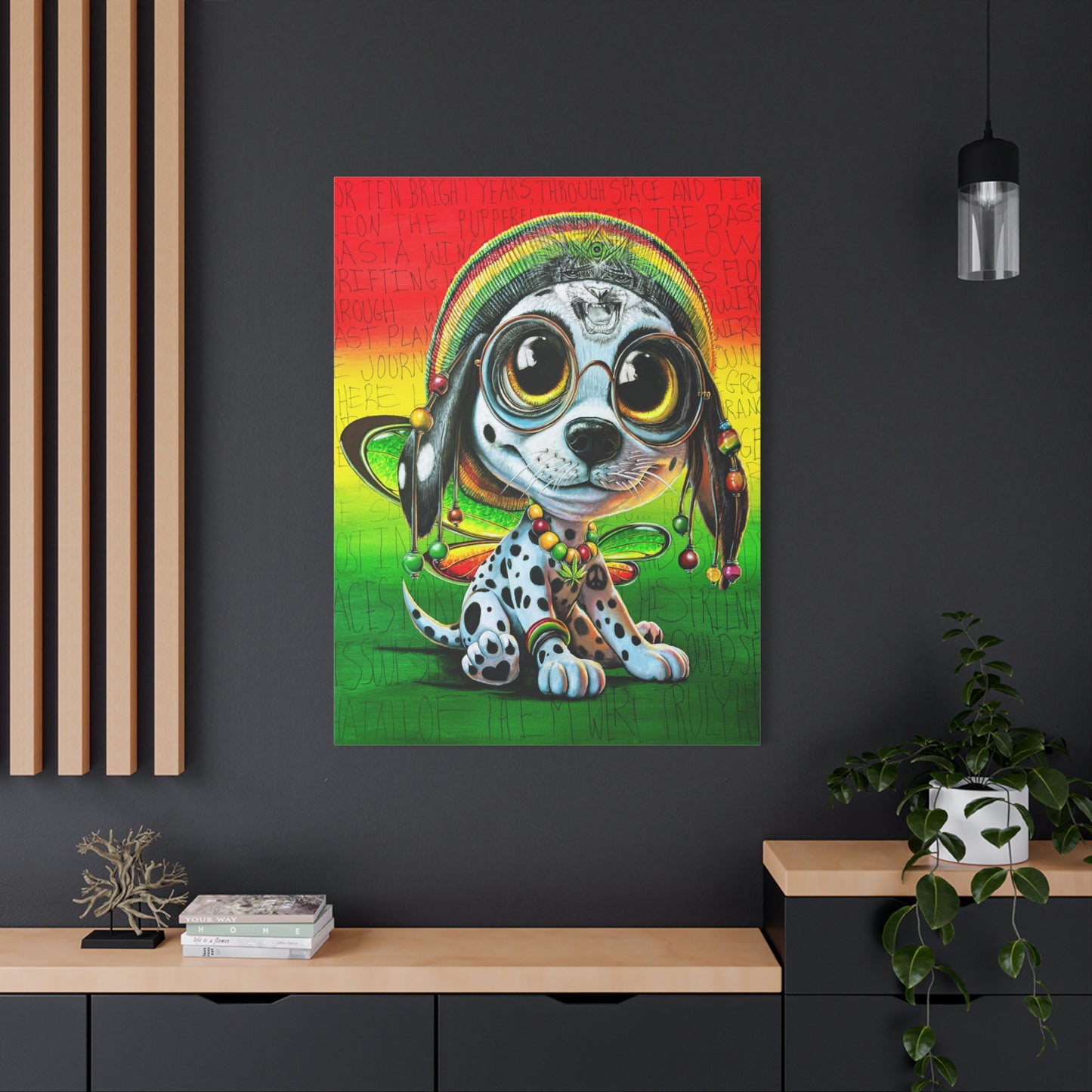 Zion the Rasta PuppyFly - Canvas Print