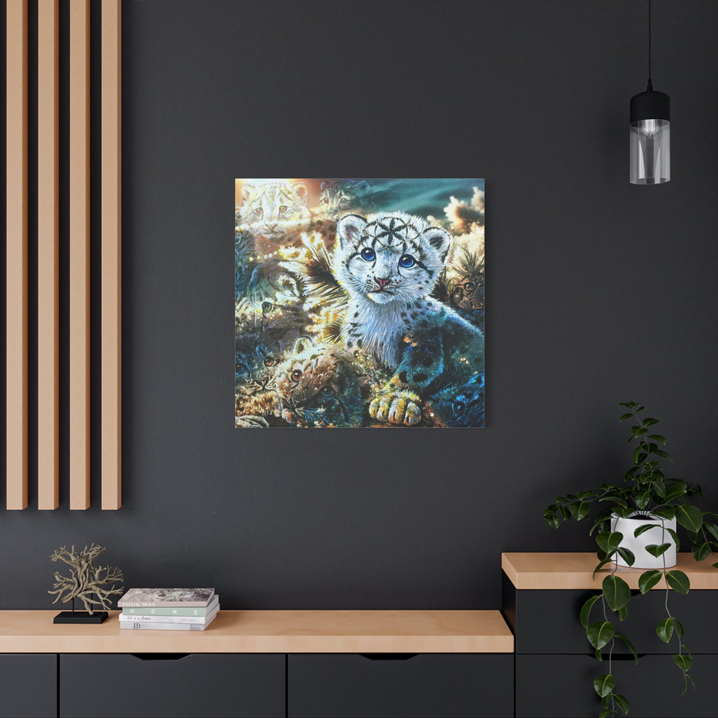 Snow Leopard Sunrise - Canvas Print