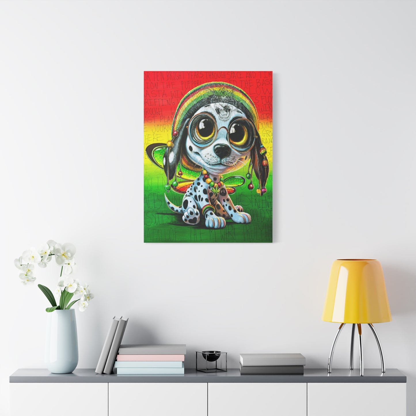 Zion the Rasta PuppyFly - Canvas Print