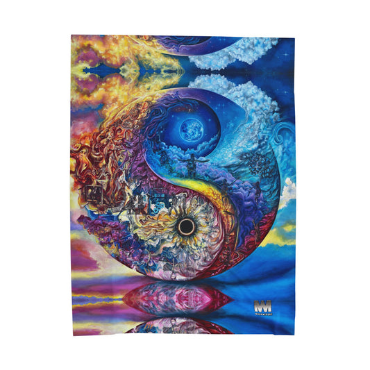 Celestial Dichotomy Queen Size Soft Throw Blanket