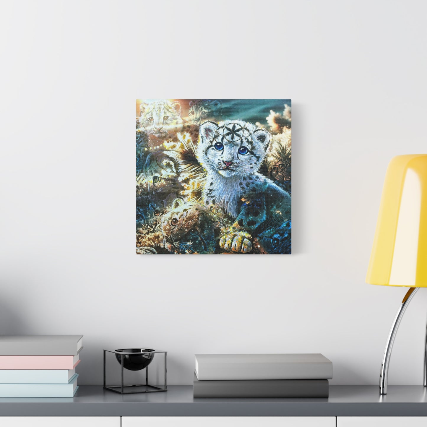 Snow Leopard Sunrise - Canvas Print