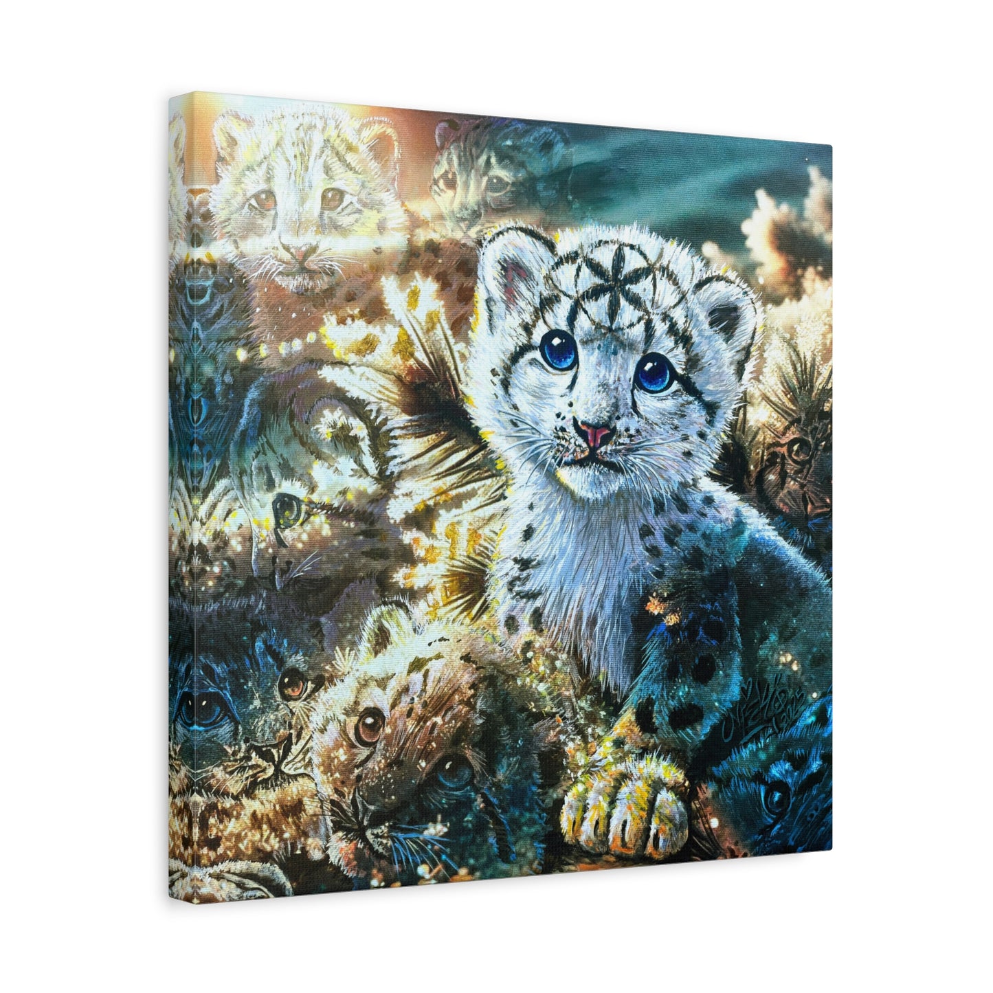 Snow Leopard Sunrise - Canvas Print