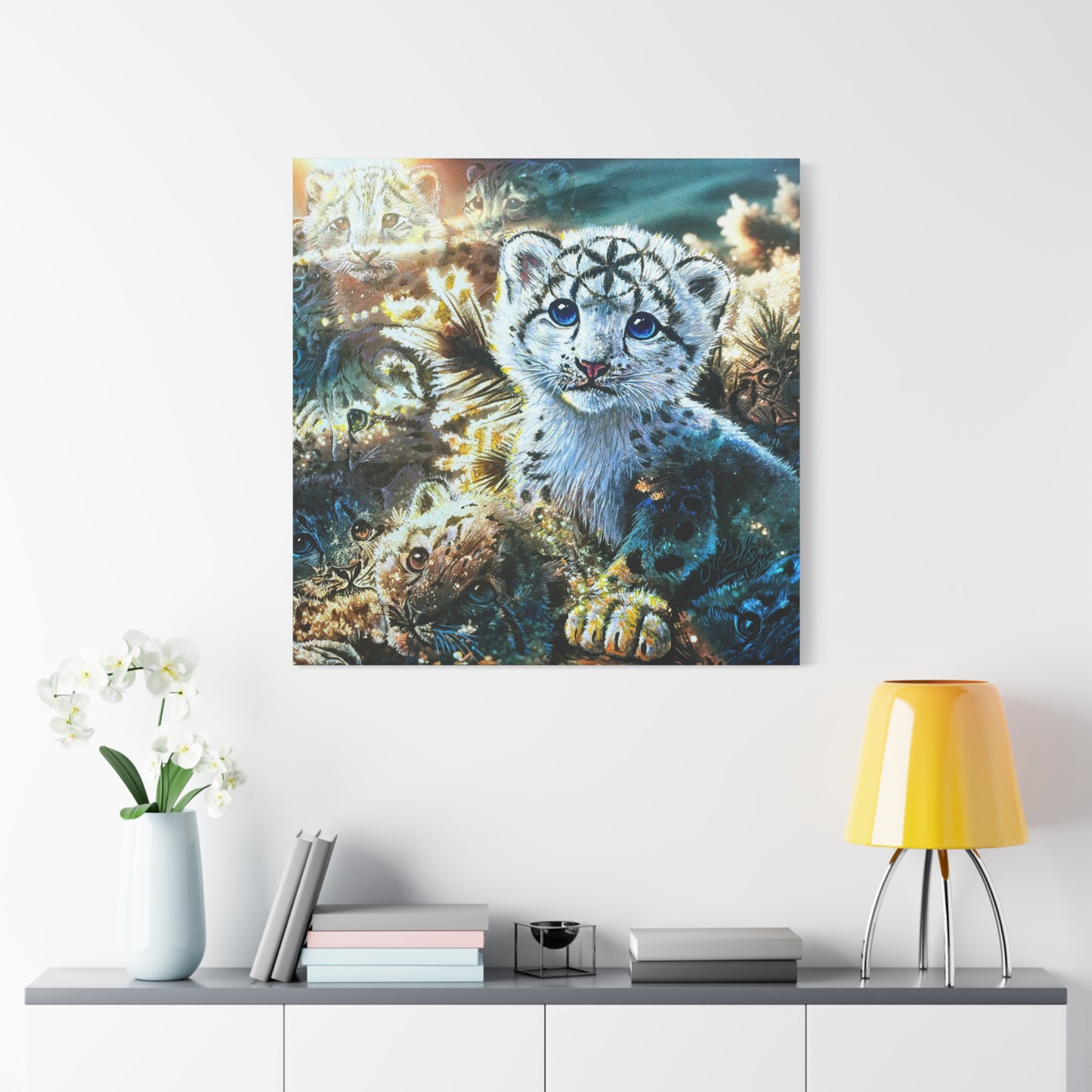 Snow Leopard Sunrise - Canvas Print