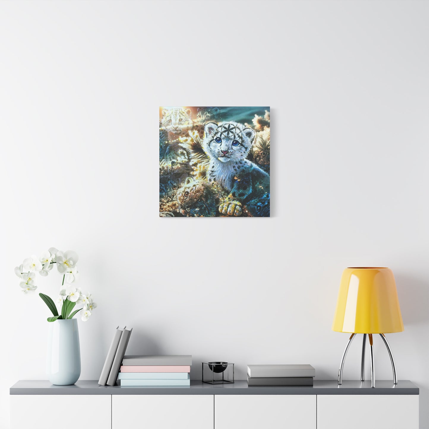 Snow Leopard Sunrise - Canvas Print