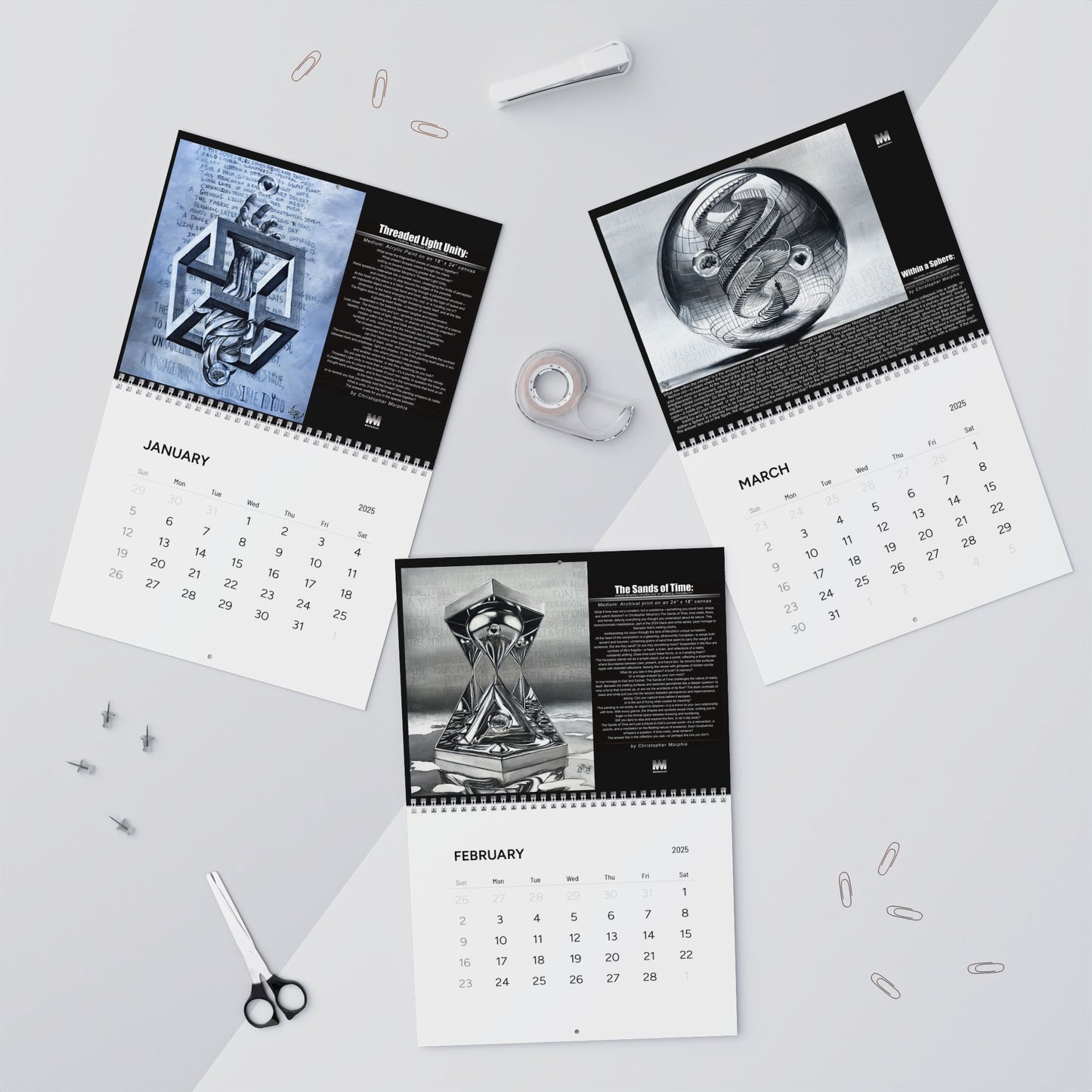 Timeless Dimensions 2025 Wall Calendar