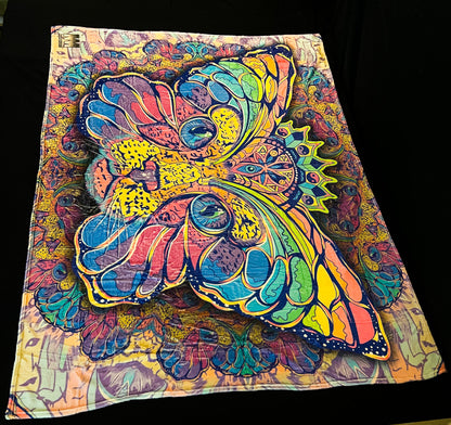 Pastel Space Catterfly/Rainbow - Blanket