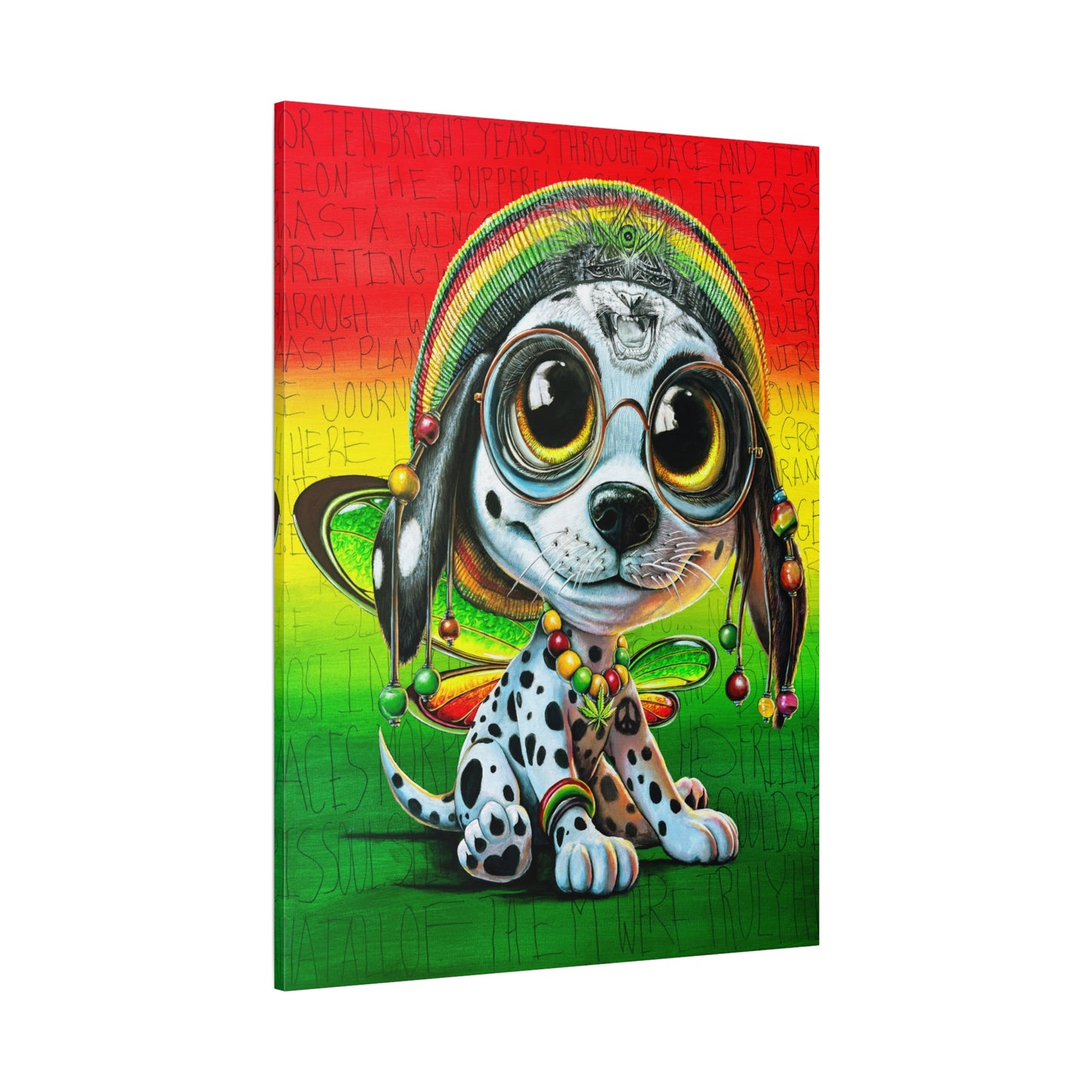 Zion the Rasta PuppyFly - Canvas Print