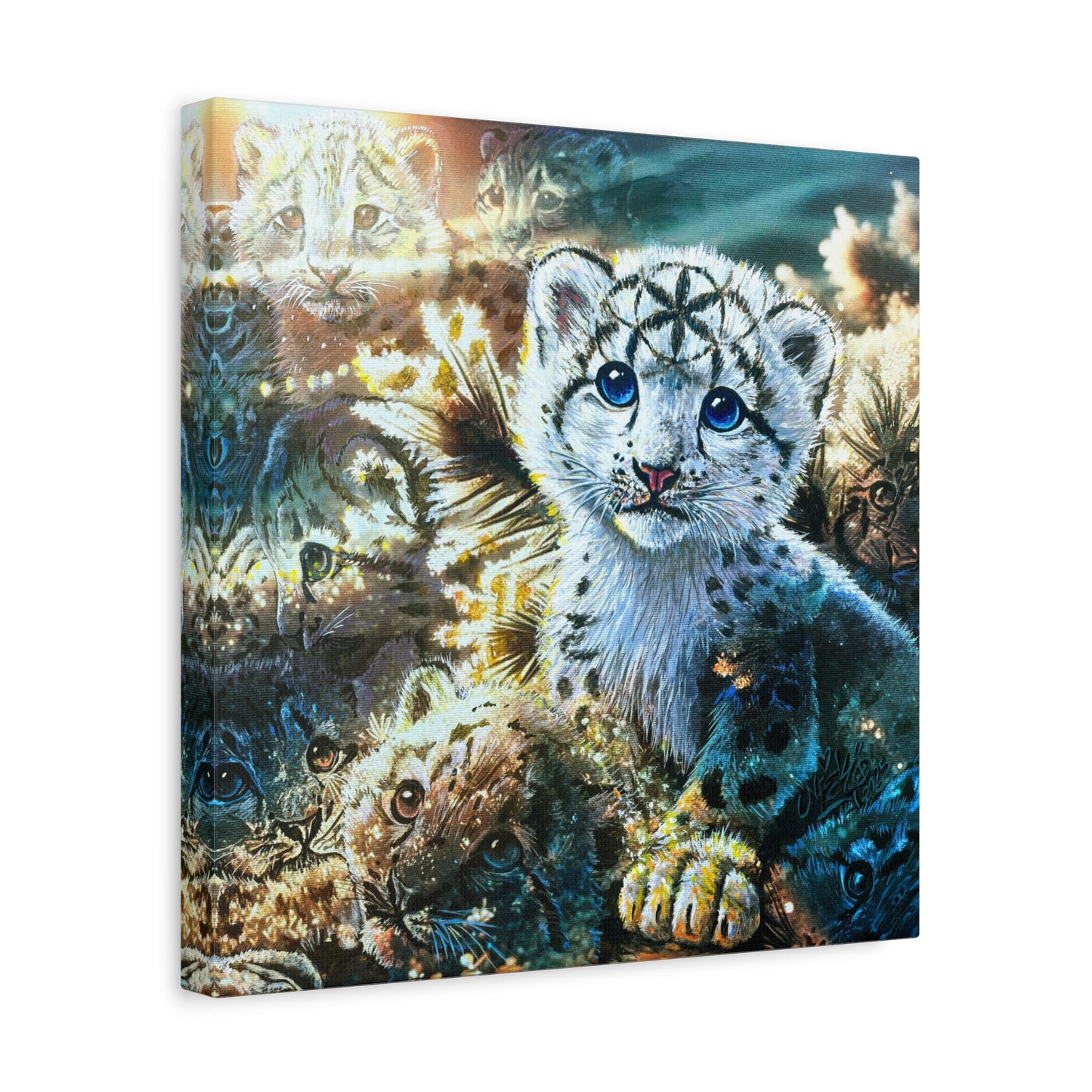 Snow Leopard Sunrise - Canvas Print