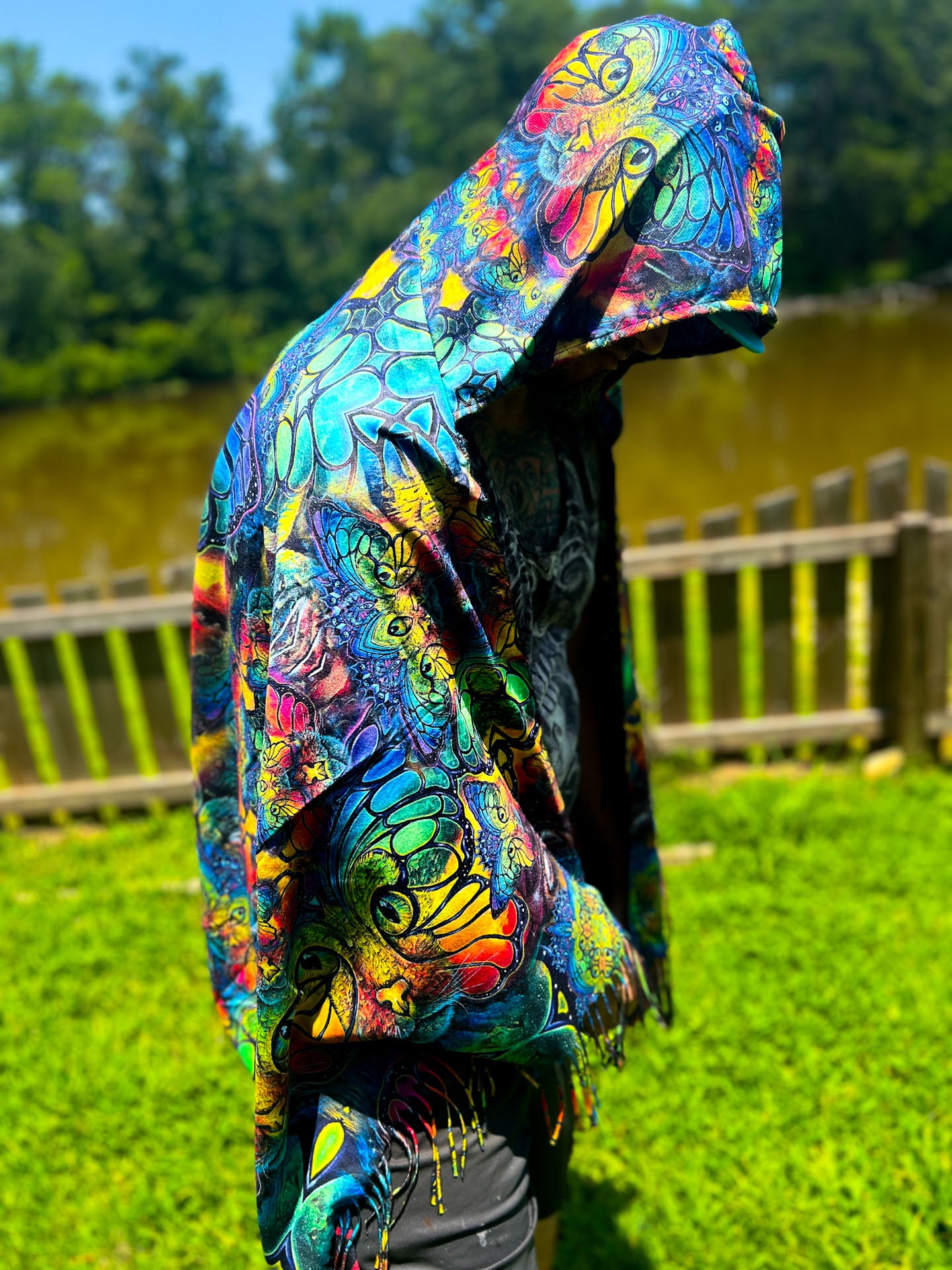 Space Catterfly - Hooded Pashmina