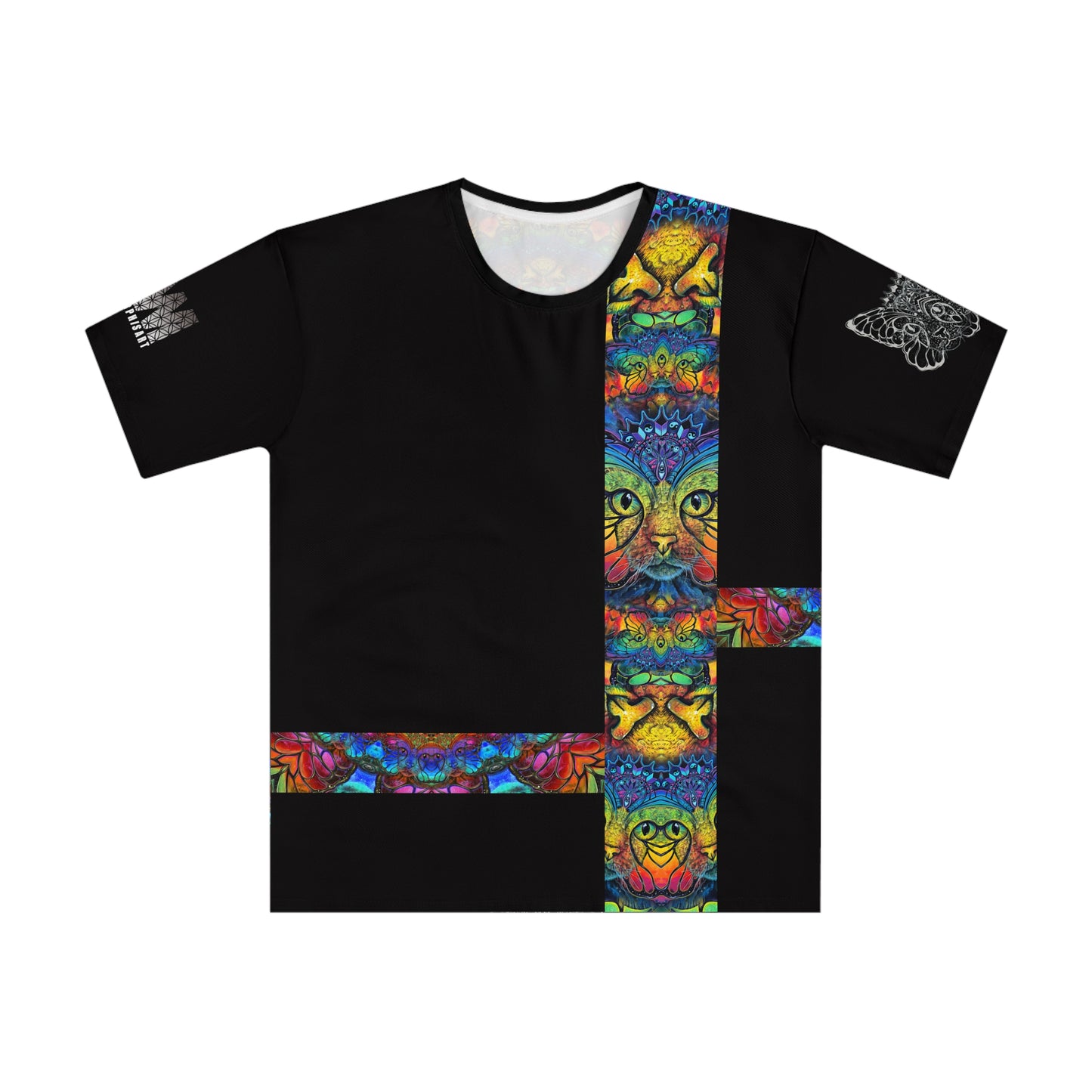 Vibrant Graphic Tee for Men, Artistic Loose Fit T-shirt, Festival Wear, Unique Gift for Him, Bohemian Style T-shirt, Casual Summer Top