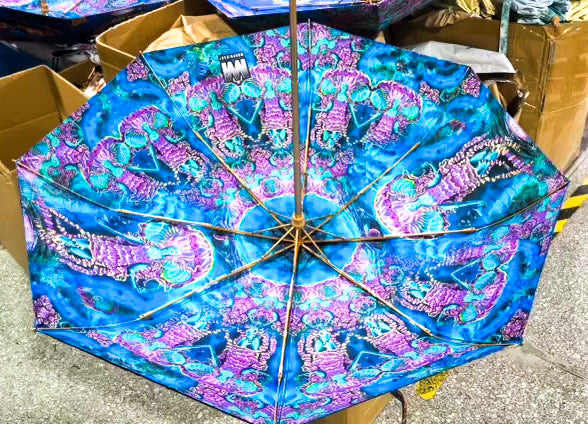 Jelly Shroom Goddess - Compactable Umbrella