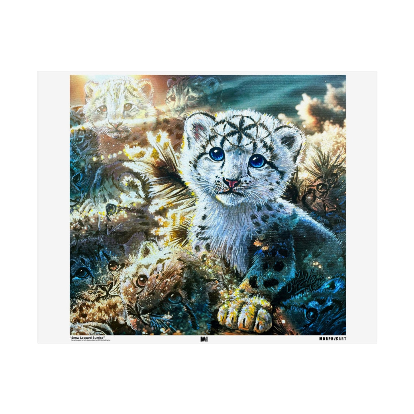 Snow Leopard Sunrise - Fine Art Prints