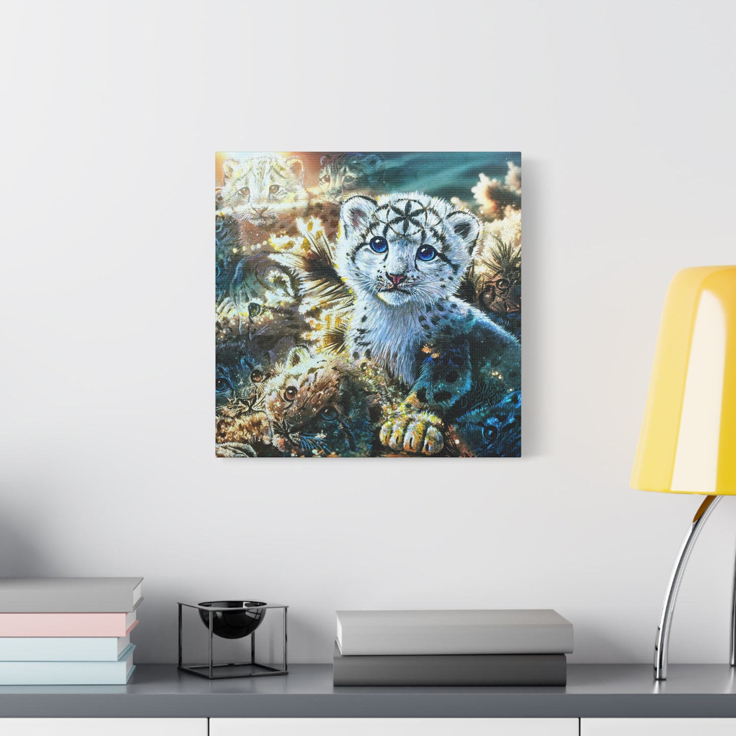 Snow Leopard Sunrise - Canvas Print