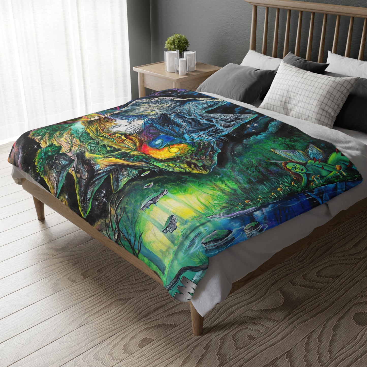 Mystical Nature Velveteen Blanket - Two-Sided Cozy Comfort
