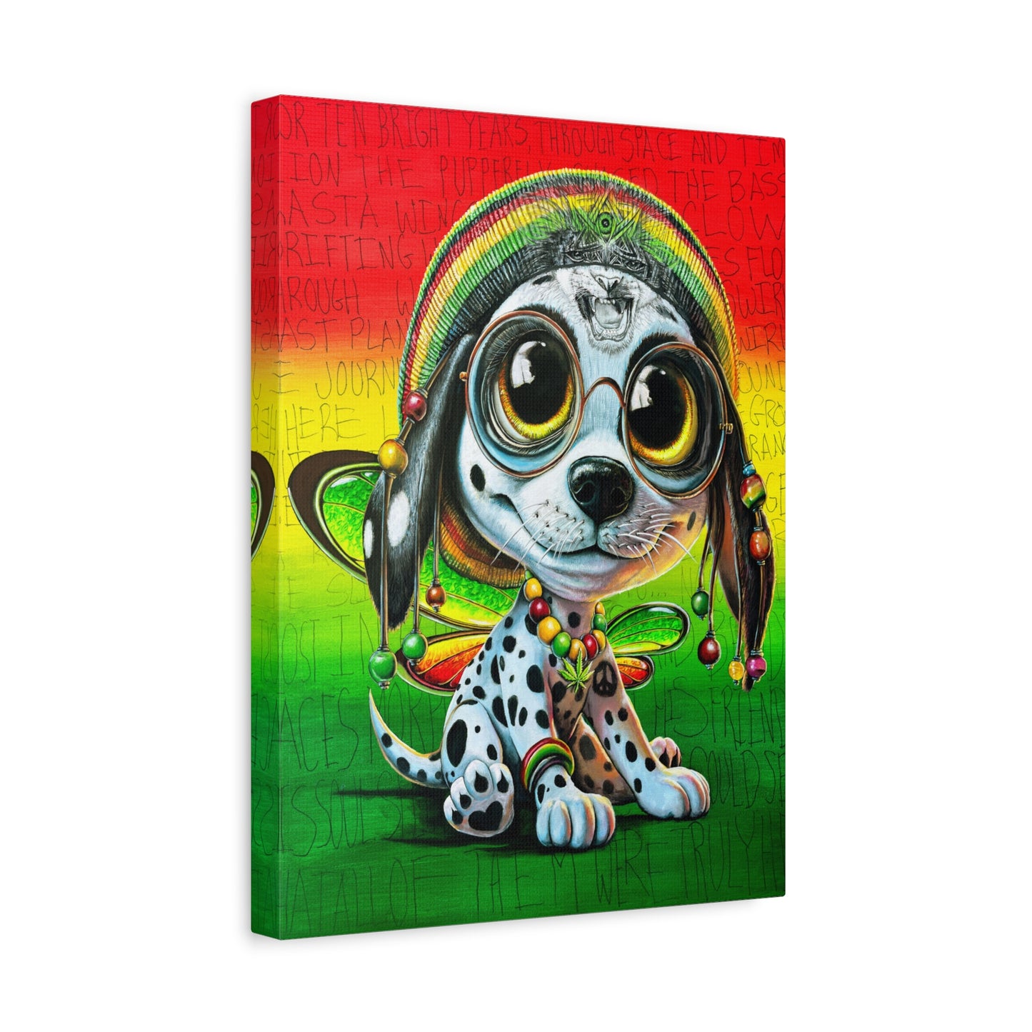 Zion the Rasta PuppyFly - Canvas Print