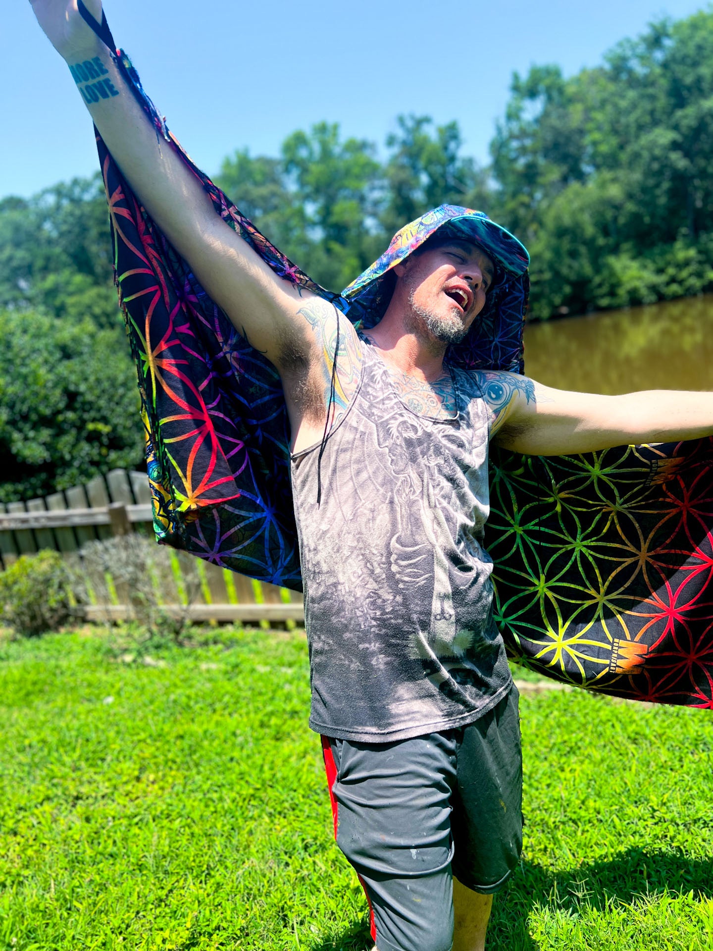 Space Catterfly - Hooded Pashmina