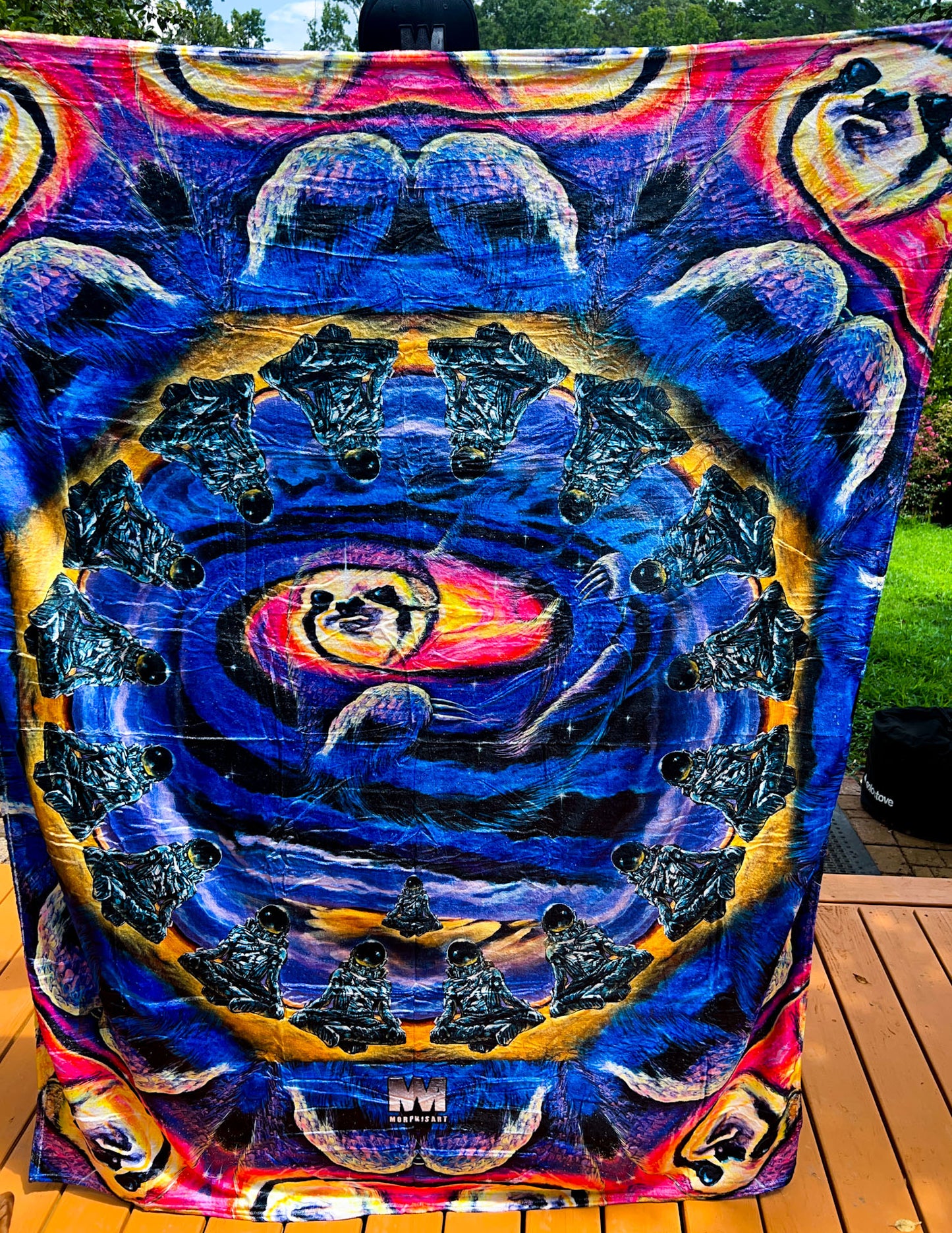 Space Pupperfly/Space Sloth- Queen Blanket