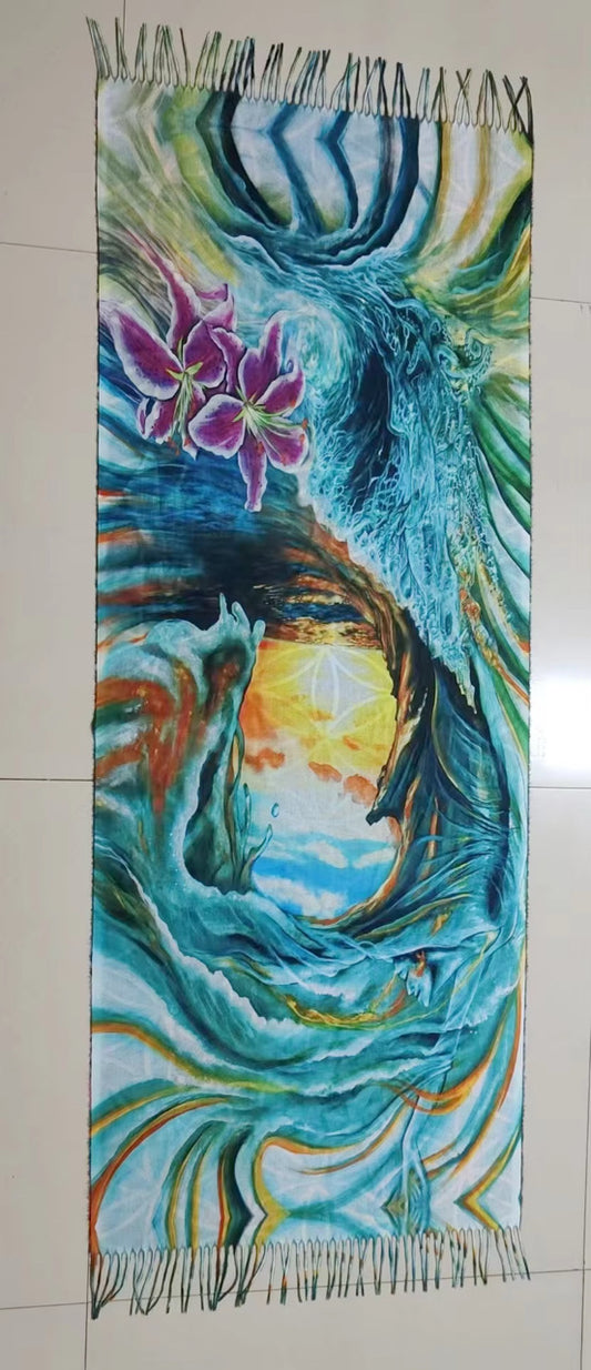 Mother Ocean bloom - Pashmina