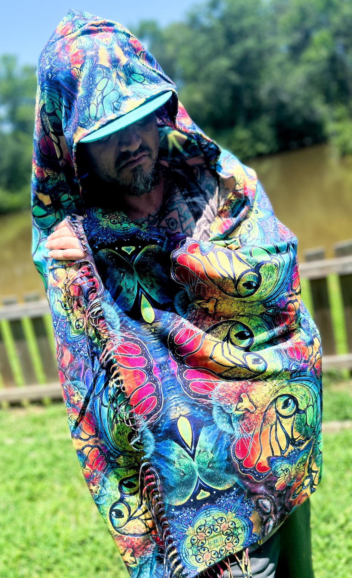 Space Catterfly - Hooded Pashmina