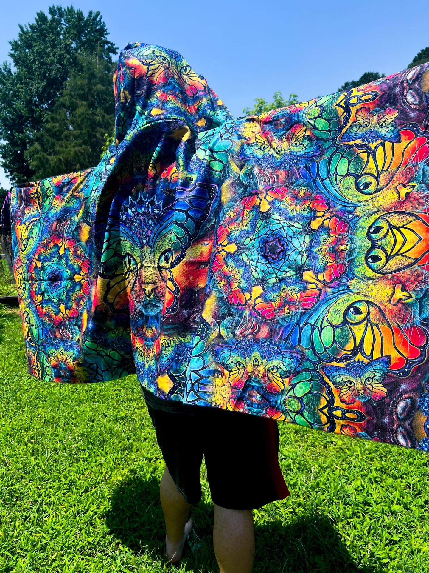 Space Catterfly - Hooded Pashmina