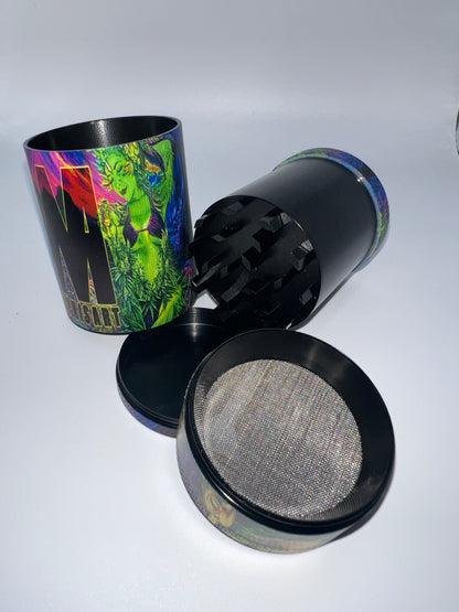 Morphis Art 5-Piece Metal Grinder + Stash Chamber