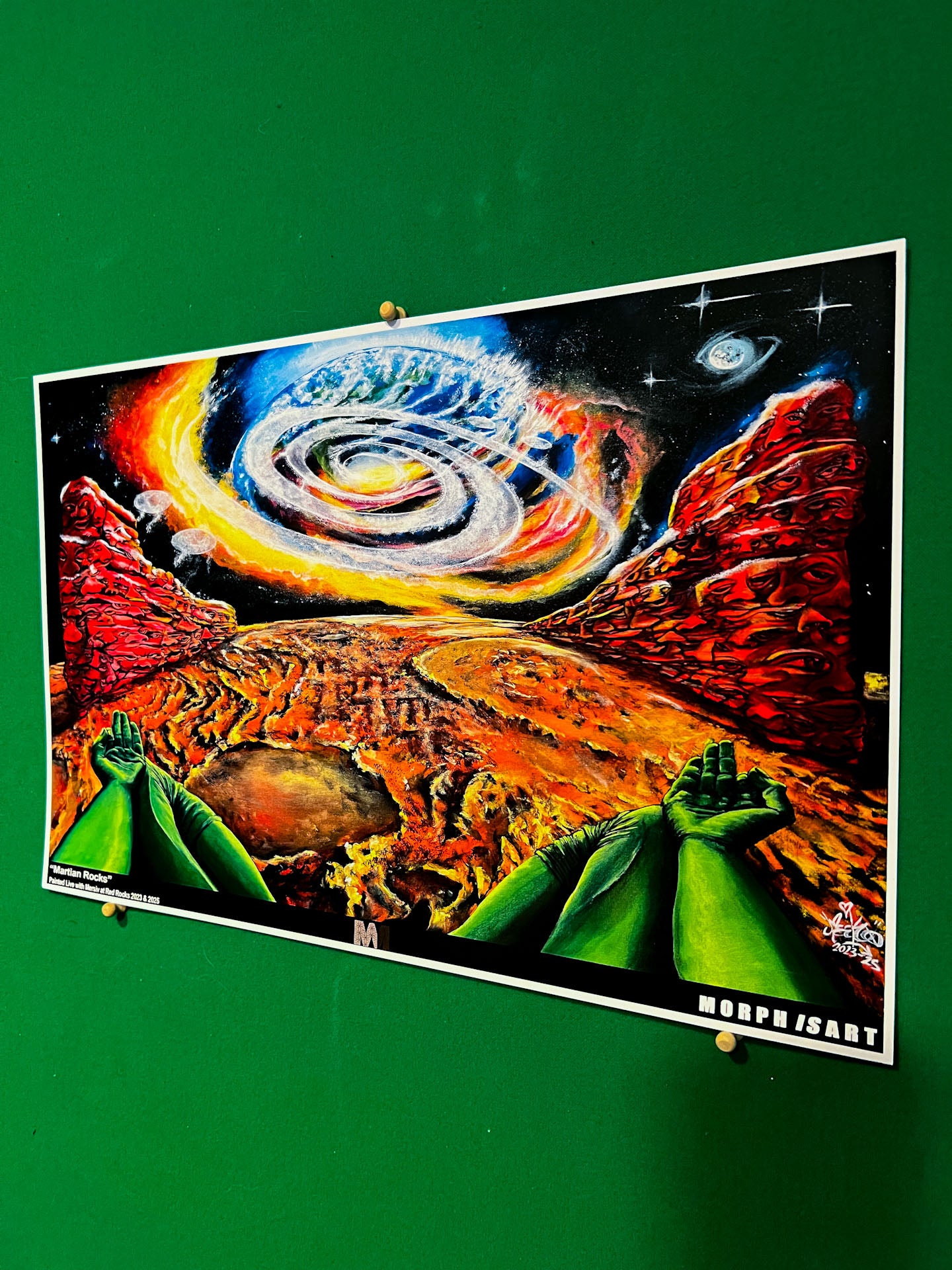“Martian Rocks” UV Embellished Red Rocks Poster – Limited Edition of 44.4